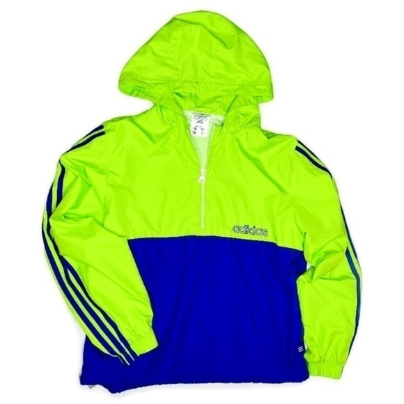 Adidas Retro Windbreaker Pullover 3/4 Zip Jacket - Picture 8 of 16
